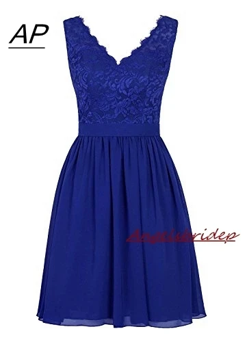 

ANGELSBRIDEP V-Neck Short Embroidery Bridesmaid Latest Simple Design Sexy Cap Shoulder Vestido Madrinha Formal Gowns