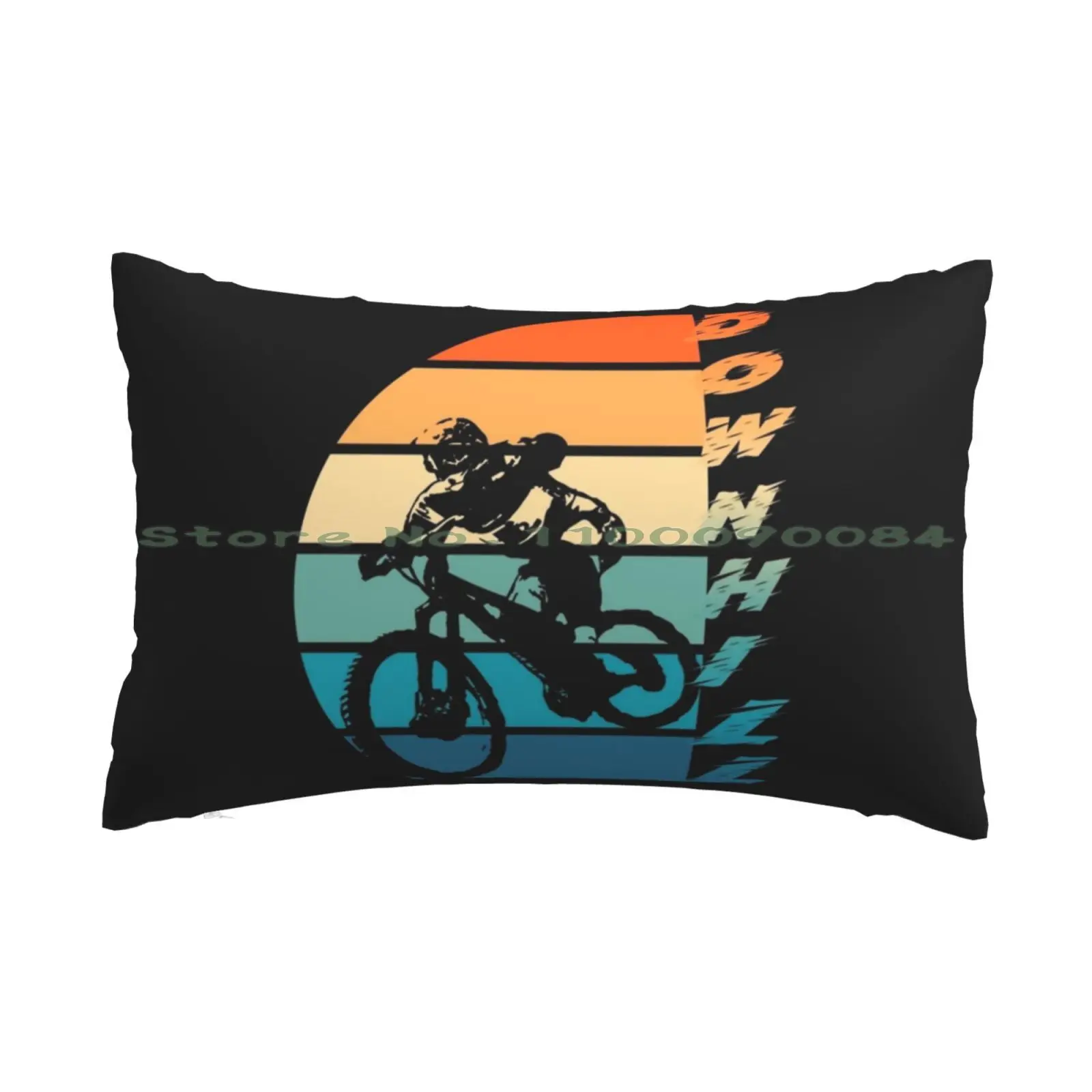 Downhill Mountain Bike Japanese Mtb Retro Vintage Style Pillow Case 20x30 50*75 Sofa Bedroom Live Kygo 2020 Love World America