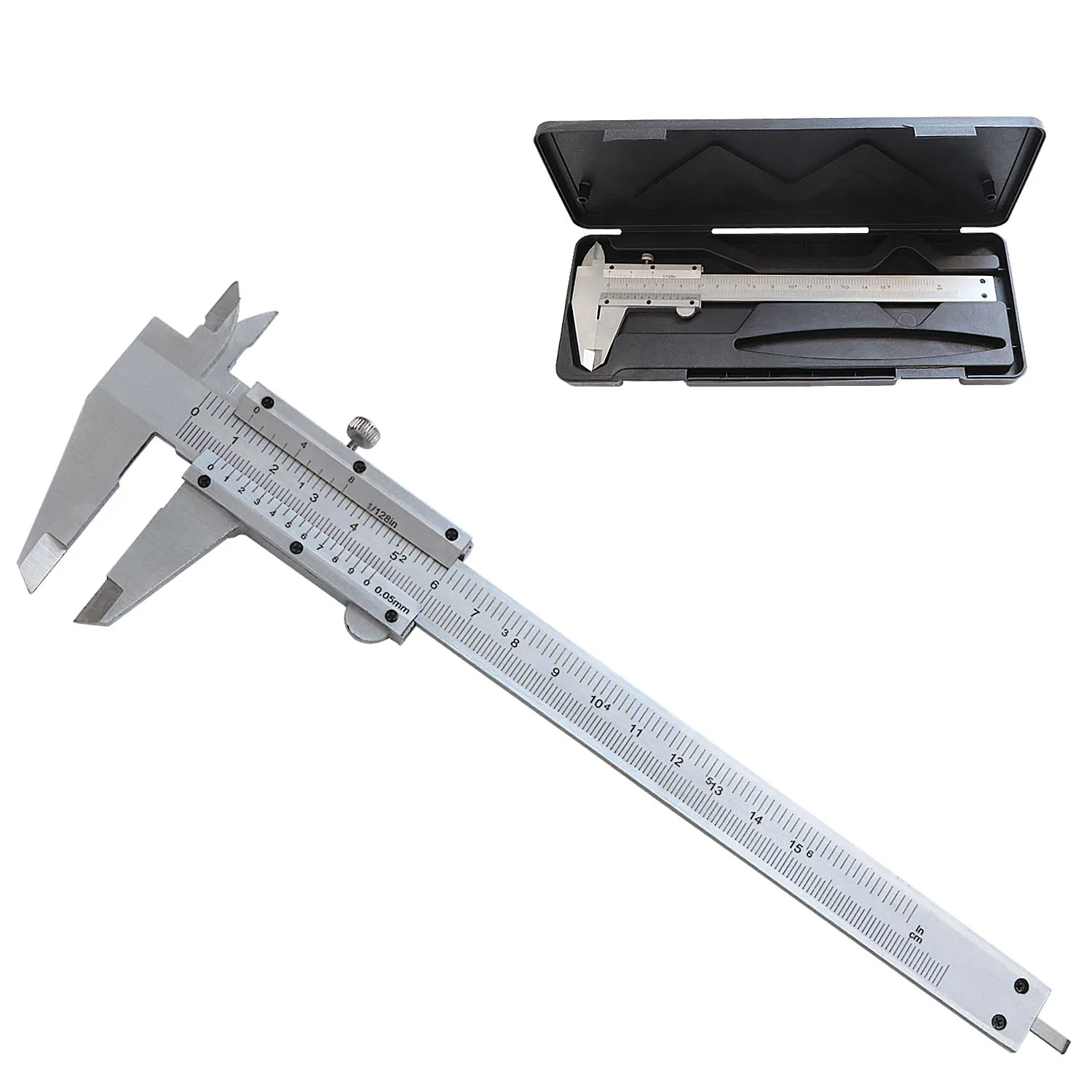 Calibrador Vernier de acero inoxidable de 100/150mm, herramienta de medición duradera, calibrador para mediciones de precisión, trabajo estable