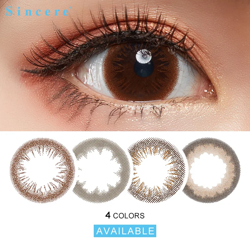 

Sincere vision Brand FAIRY 1day Dolly Brown color Contact Lenses 0-900 diopter for eyes Day throw Natural Color Lens 6pcs/box