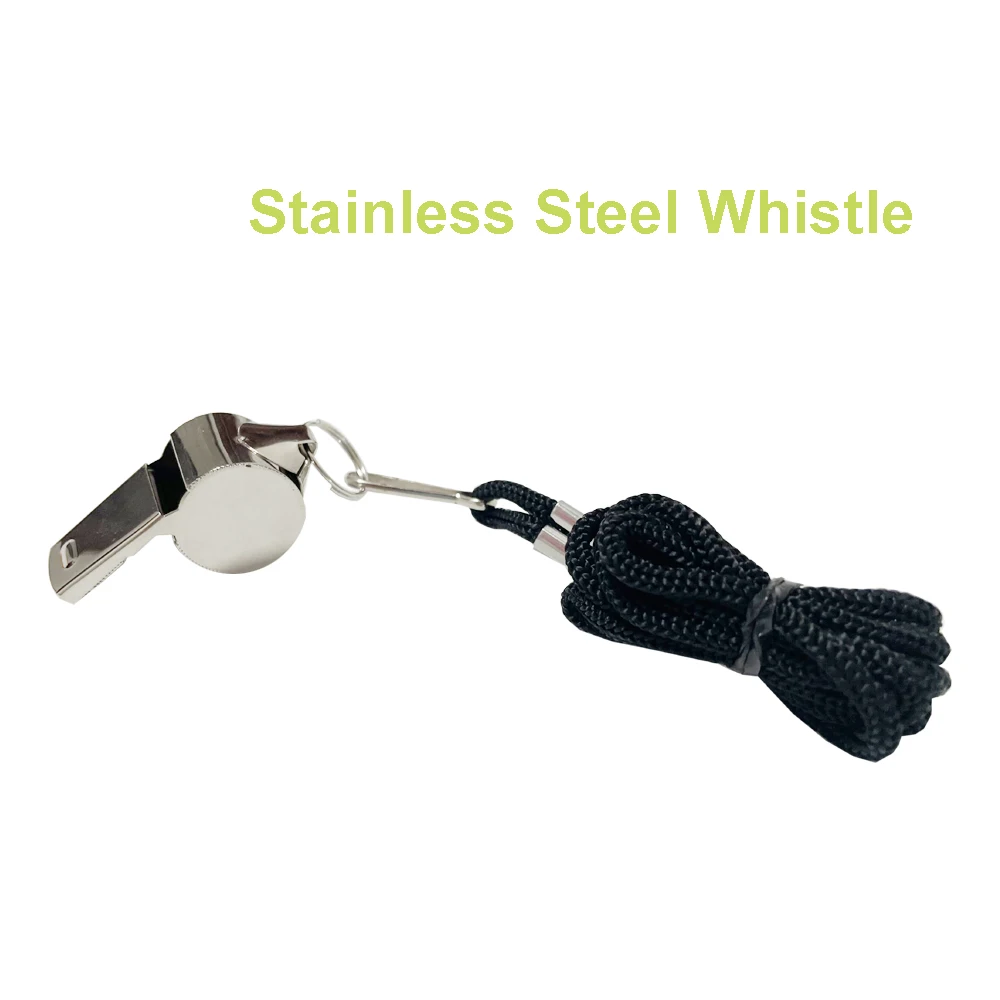 

Whistle set,Stainless Steel Sports Whistles with Lanyard, Loud Crisp Sound Whistles Great for Coaches, Referees