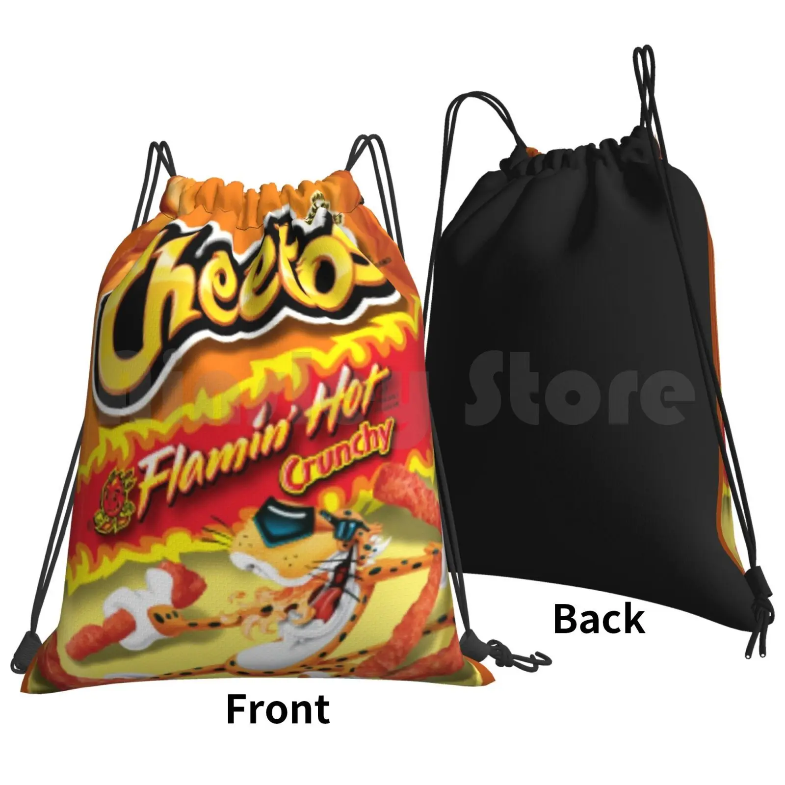 Hot Backpack Drawstring Bags Gym Bag Waterproof Flaming Hot