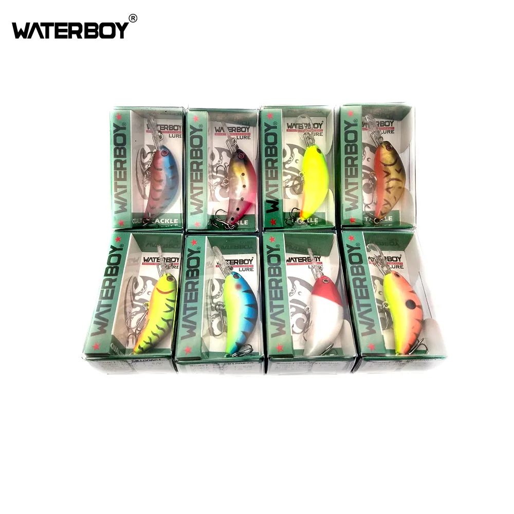 WATERBOY Mini Crank Minnow Fishing Bait 4cm 1.6in 3.4g 0.1oz Lifelike Wobbler Swimming And Colorful Classic Artificail Lure