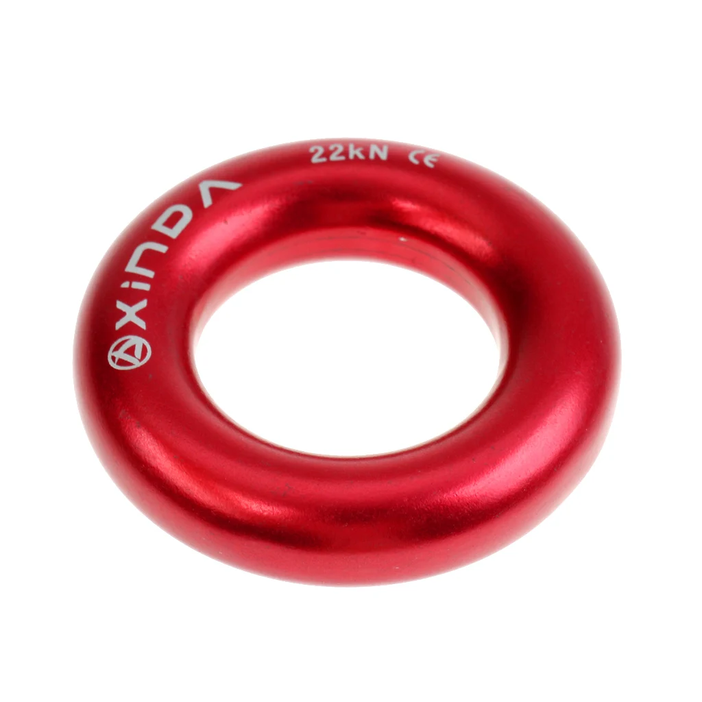 Outdoor Aluminum Rappel Ring Climbing 22KN Bail-Outs O-ring for Mountaineering Rock Tree Arborist Descending Hardware