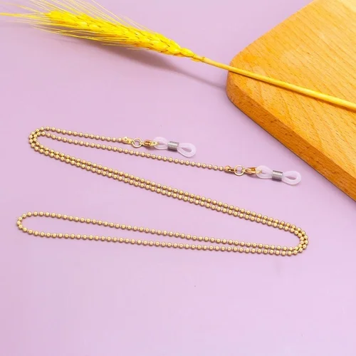 Imagen 2 del producto Cadena de cuentas de Metal Retro para gafas, cordón antideslizante para mascarilla, antipérdida, accesorios Unisex, novedad de 2023