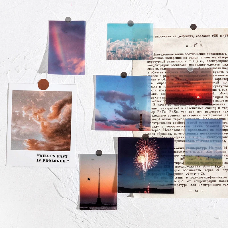 

Wonderful Journey PET Deco Sticker INS Dusk Light Shadow Waterproof Bullet Journaling Accessories Stickers Aesthetic Stationery