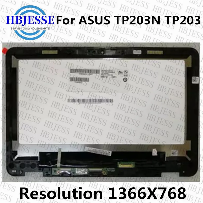 

Genuine 11.6 inch original IPS For ASUS TP203N TP203 TP203M LCD display touch screen assembly EDP 30PIN 1366*768 Tested