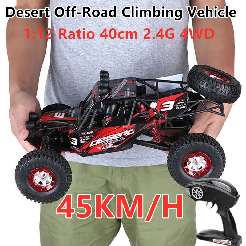 Large High Speed Remote Control Off-Road Racing Car RC 45KM/H 1:12 40cm 2.4G 4WD Desert Off-Road Climbing Car Electric Model Toy