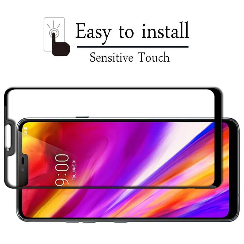 Premium Full Cover Tempered Glass For LG G7 ThinQ Screen Protector Protective Glass For LG G7 One Fit Plus Q9 Full Glue Glass images - 6