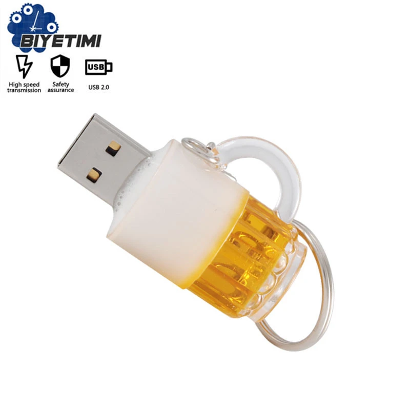 

Biyetimi Usb Flash Drive 64GB 16GB Pen Drive 32GB Real Capacity High Speed Beer Bottle Memory Usb Stick Pendrive Usb 2.0 For PC