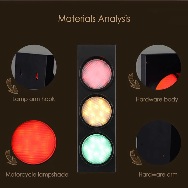 15W Black Led Wall Light Industrial Lighting Remote Control Led Lamp Vintage Light Bar Restaurant Traffic Light Indoor Wall Lamp