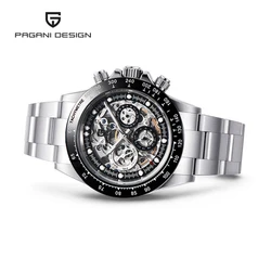 PAGANI DESIGN Mens Watches 2023 Automatic Men Mechanical Wristwatches Top Brand Luxury Sapphire Stainless Steel Sapphire Mirror