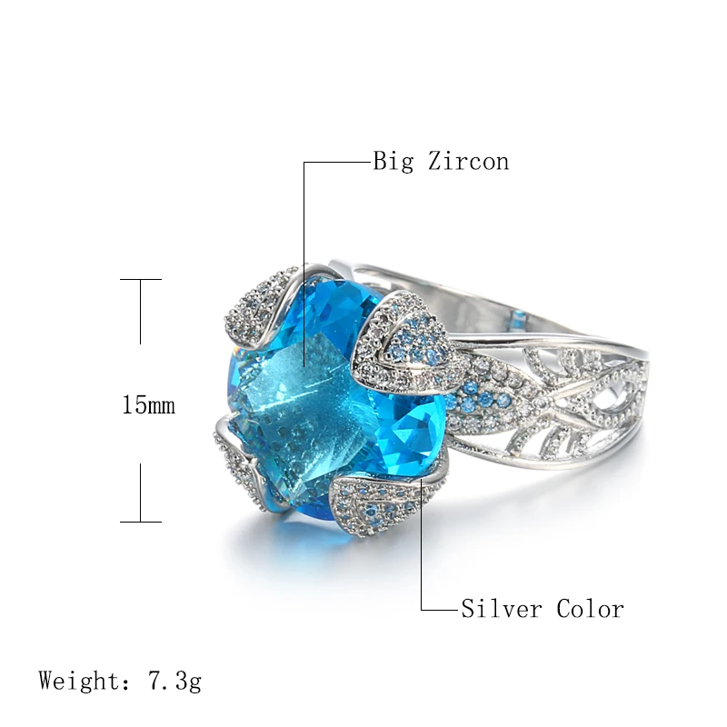 Kinel Vintage Bridal Wedding Ring Lucky Tree Punk Gun Black Mosaic Red Zircon Stone Finger Rings For Women Drop Shipping