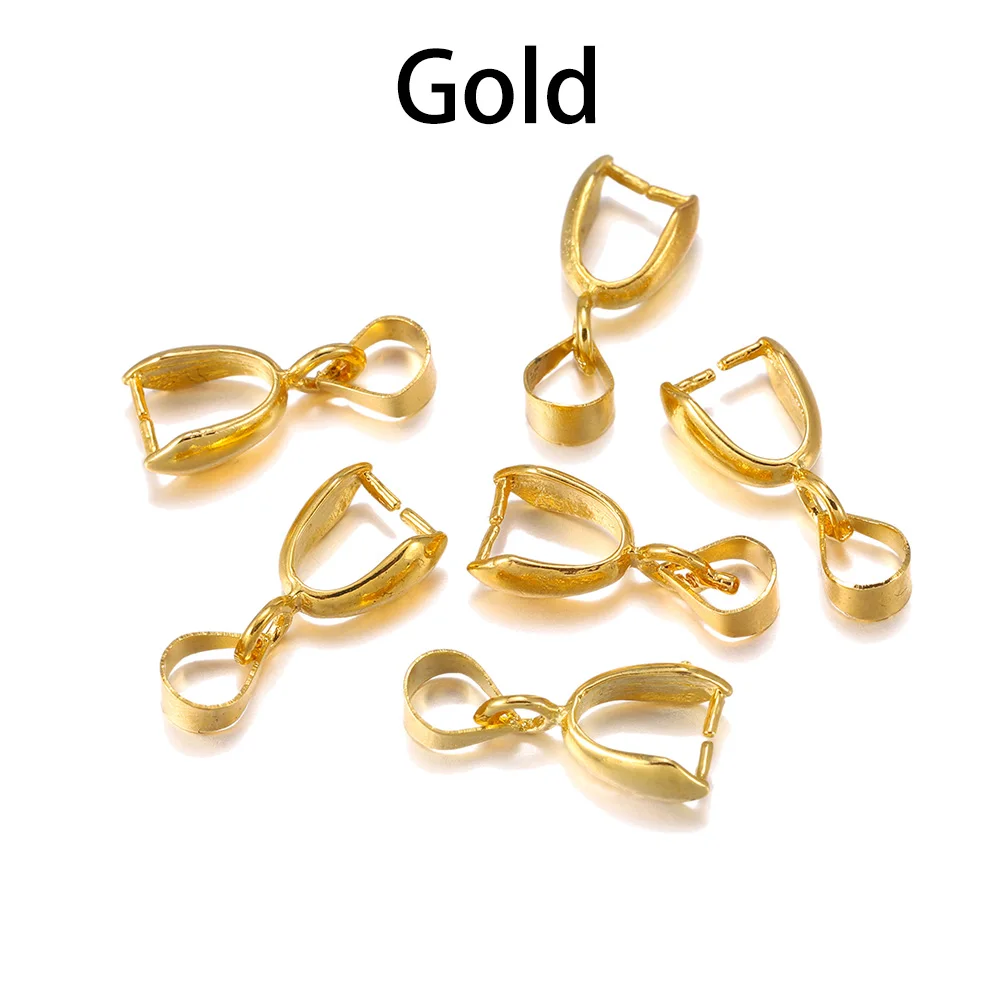 10-50pcs/lot Melon Seeds Buckle Pendants Clasps Hook Clip Bail Connector Copper Charm Bail Beads Supplies For Jewelry Making DiY