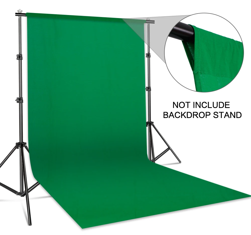 Fotografie Achtergrond Achtergrond Gladde Mousseline Katoen Groen Scherm Chromakey Cromakey Achtergrond Doek Voor Fotostudio Video