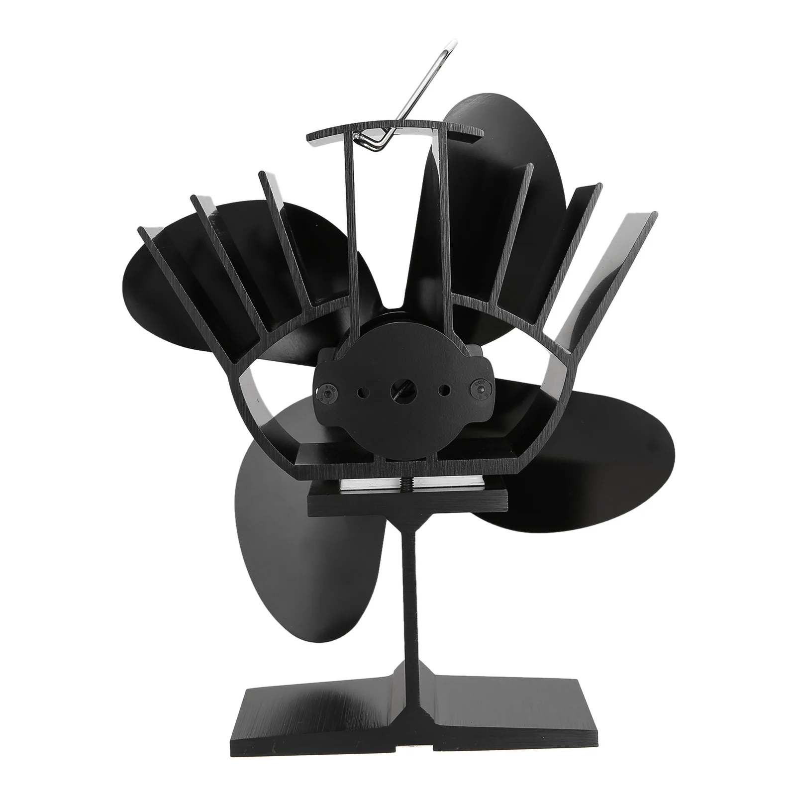 

Heat Powered Stove Fan 4-Blade Stove Fan for Wood / Log Burner / Fireplace Silent Motors Circulating Warm Air Eco Friendly Black