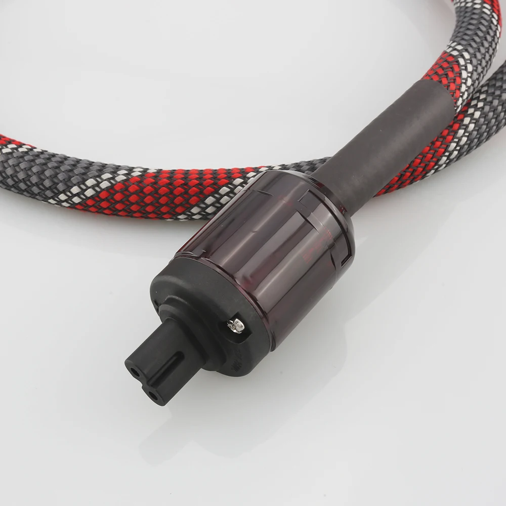 Hifi الصوت النحاس النقي متعدد موصل UK Power C7 IEC كابل سلك الطاقة Audiphile لمعدات الصوت كابل التيار المتناوب IEC