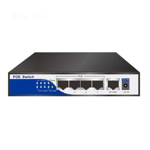 ANDDEAR-10/100 Mbps Rj45สวิทช์ Poe 802.3af 4 Poort Voeding 15.5 W สำหรับกล้อง Ip Nvr Ip เซนโฟน Wifi access Point Poe Switch