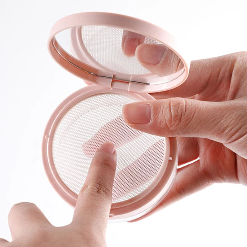 1 Set of 2pcs Refillable Empty Loose Powder Box with Mirror Makeup Case Blusher Cosmetic Container DIY Beauty Tool Jar