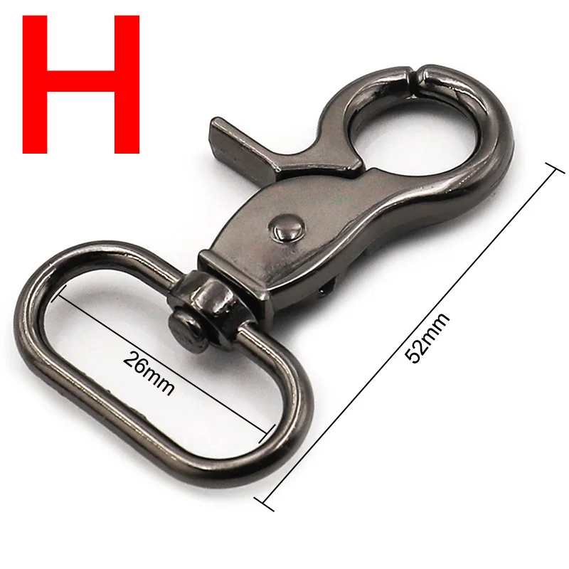 6PS Golden Metal Bag Strap Buckles Lobster Clasp Collar Carabiner Snap Hook Handbag DIY KeyChain Bag Part Accessories Snap Hooks