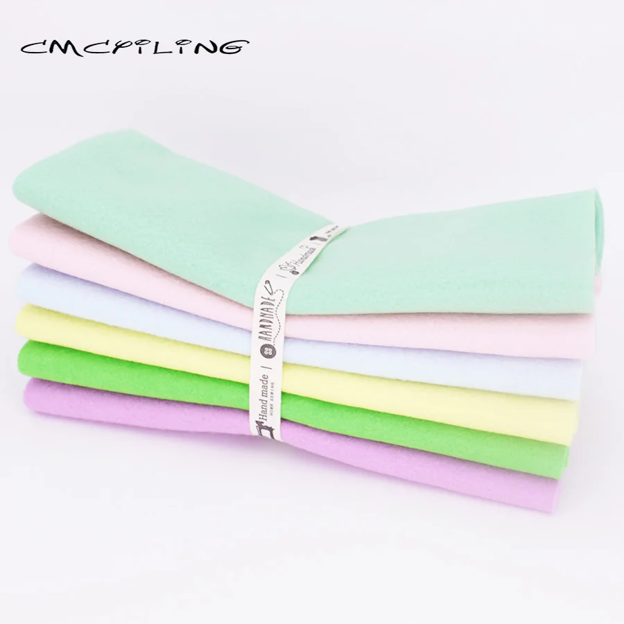 Non-Woven Set, Soft 1.2mm Thick Felt Fabric For Needlework DIY Sewing Dolls Crafts,Handmade Material, Polyester Cloth 6Pcs/Lot