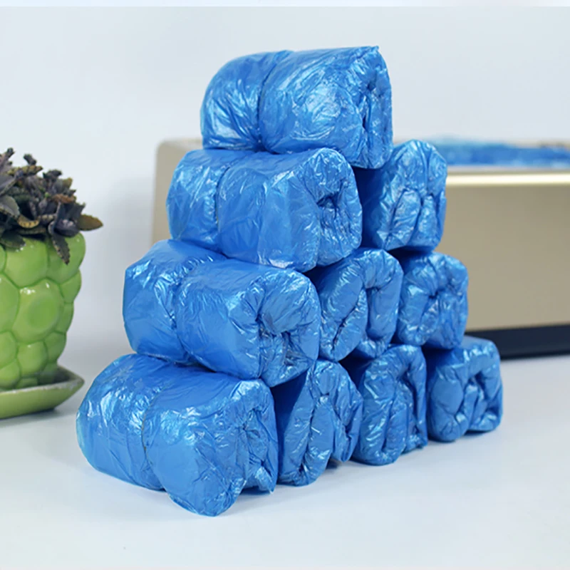 100-800PCS Disposable PE Shoe Cover For Automatic Shoe Cover Machine Special T Buckle Shoe Cover Disposable Machine Shoe Cover