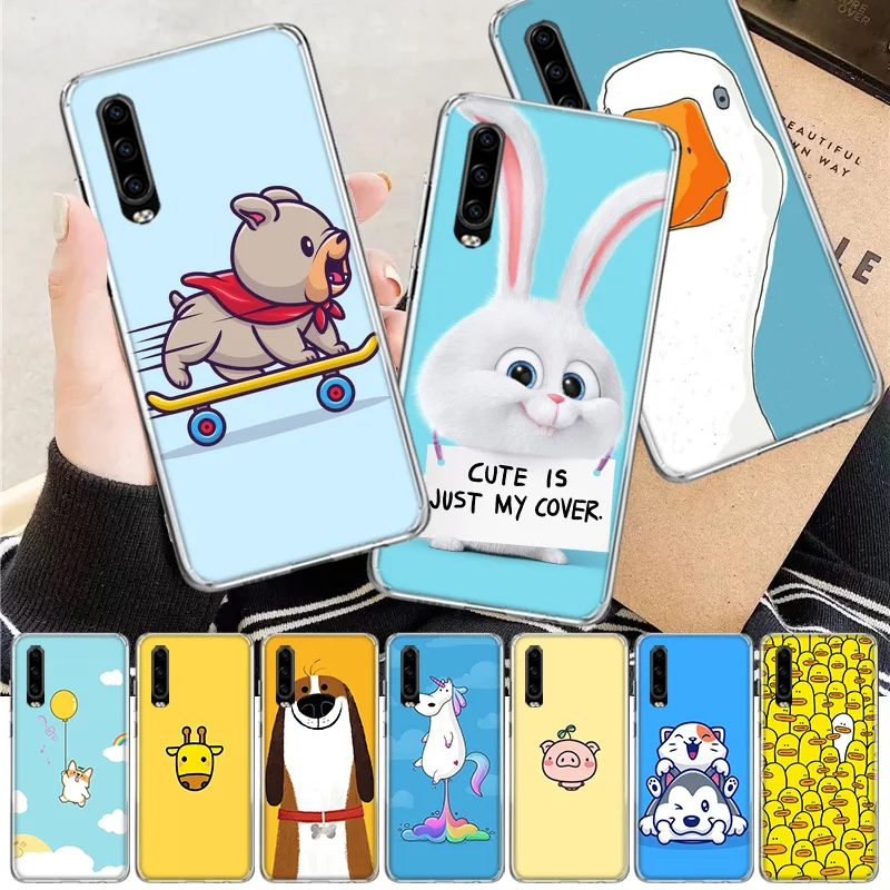 Funny Cute Fashion Design Soft Cover Phone Case For Huawei P30 P20 P10 P40 P50 Mate 40 30 20 10 Pro Lite + Soft Cover House