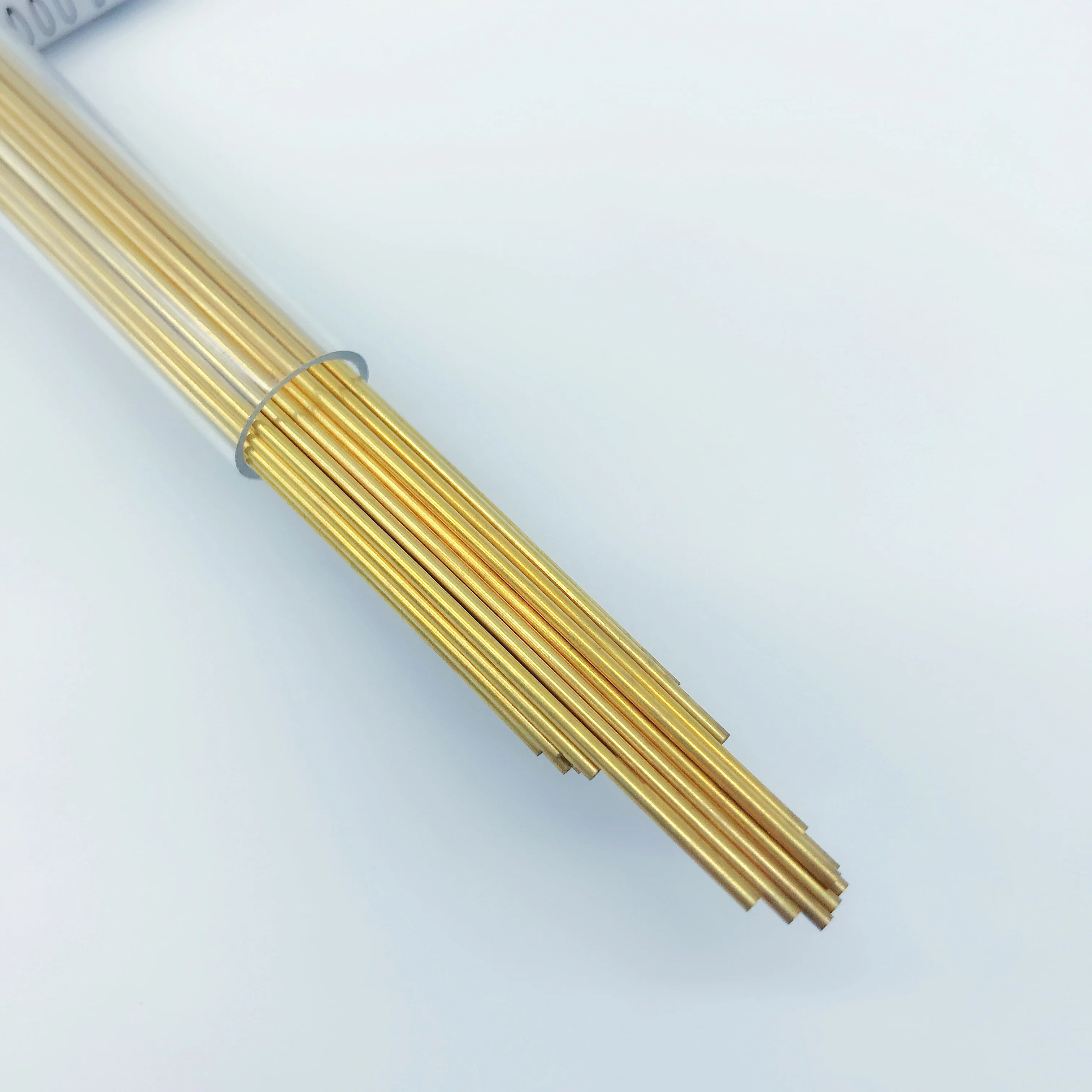 ART.230610 tubi per elettrodi in ottone Multi fori 1.0/1.1/1.2/1.3/1.4/1.5*400mm 25 pz/lotto