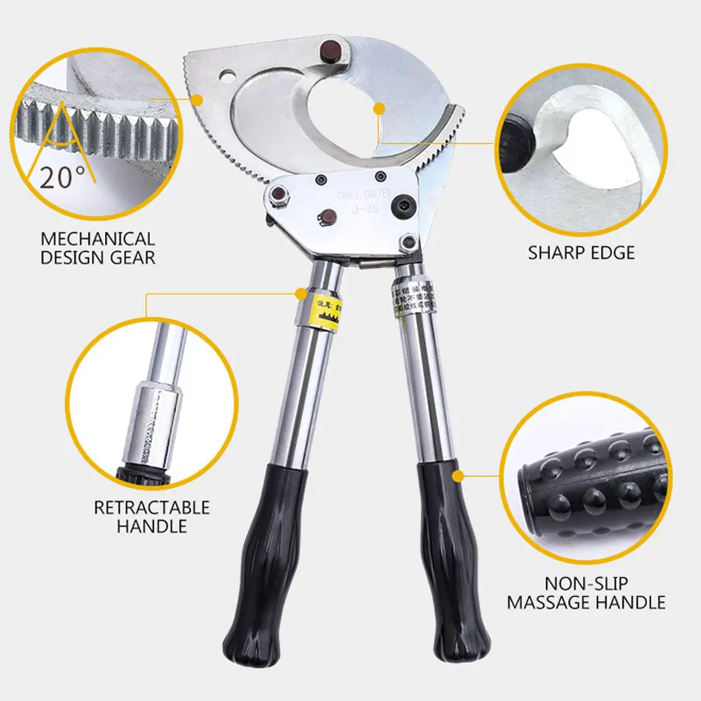 

Multifunctional Cable Cutter Gear Type Scissors/Cable Cutter/Wire Pliers/Stranded Wire Cutter