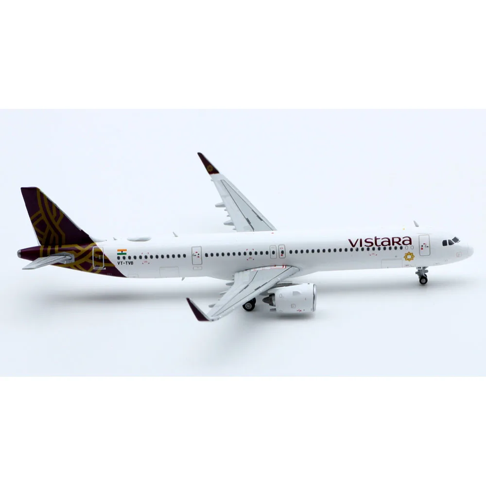 Regalo aereo da collezione in lega 1:400 JC Wings XX4467 Vistara Airlines Airbus A321NEO aereo pressofuso modello JET VT-TVB con supporto