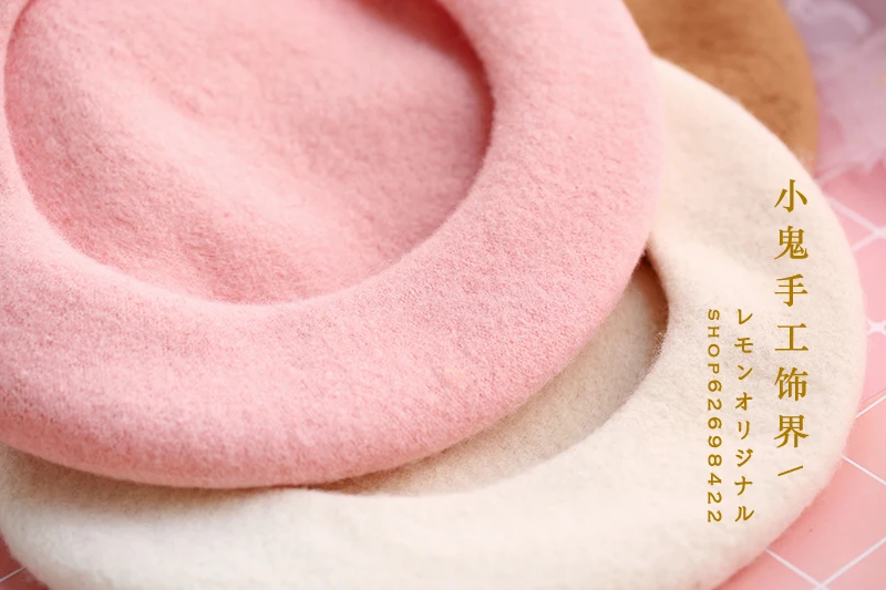 VISROVER Neue Unisex Kind Baskenmütze Nette Katze Form Hut Winter Kappe Herbst Punk Baskenmütze Hut Kaninchen Solide Kinder Großhandel Baskenmütze Geschenk – Detail 8