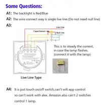 EU Wall Touch Switch 1 2 3 Gang #6