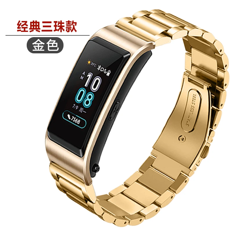 BEHUA 16MM Armband Klassische Edelstahl Uhr Strap Für Huawei Talkband B6 B3 Halten B4 Armband Metall Armband Gürtel