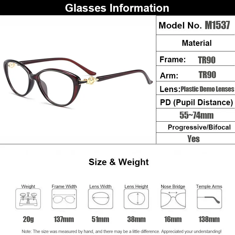 Gmei Optical Ultralight TR90 Cat Eye Women Optical Glasses Frame Eyeglasses Frames For Women Myopia Hyperopia Spectacles M1537