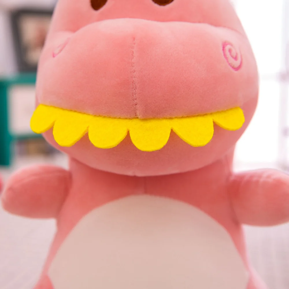 23cm Soft Cartoon Big Teeth Dinosaur Plush Toy Pillow Baby Doll With Suction Cup Creative Gift for A Friend Child\'s Birthday