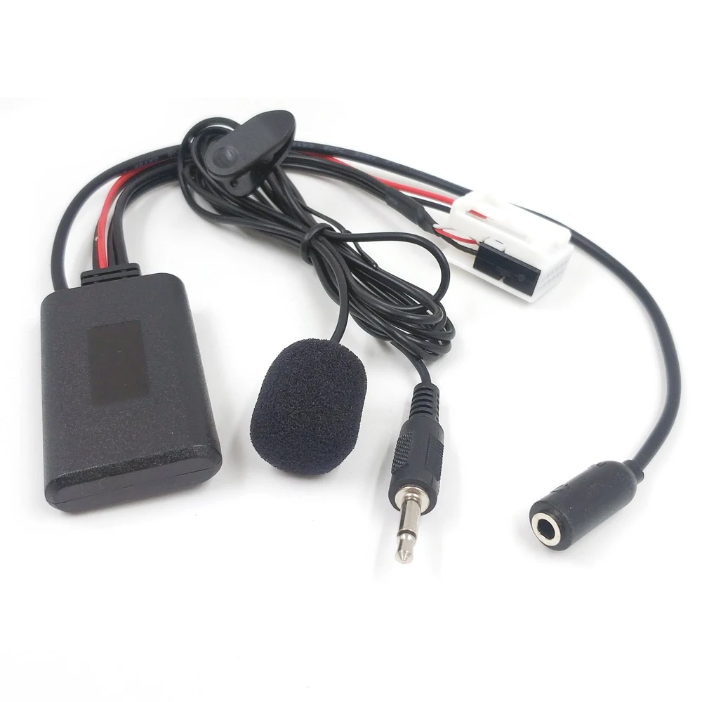 Biurlink 12Pin Bluetooth Microphone Audio Aux Input Cable Adapter For Audi A3 TT A4 S4 A6 A8 A8L 2007-2014 Six-disc CD