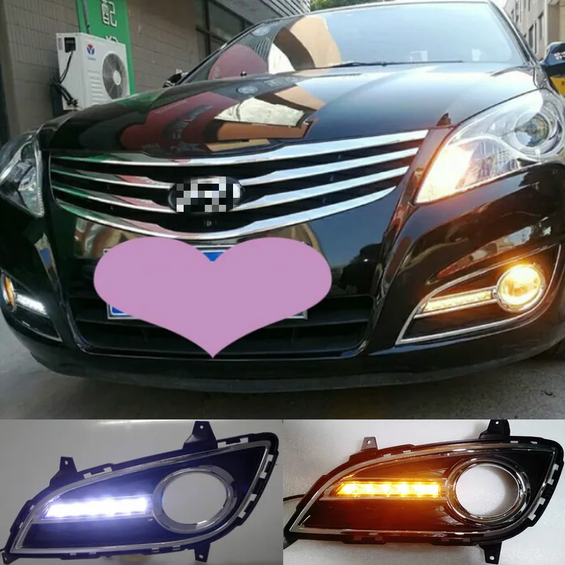 2Pcs LED car DRL Daytime Running Light Daylight Waterproof Signal lamp lights for Hyundai Elantra 2012-2016