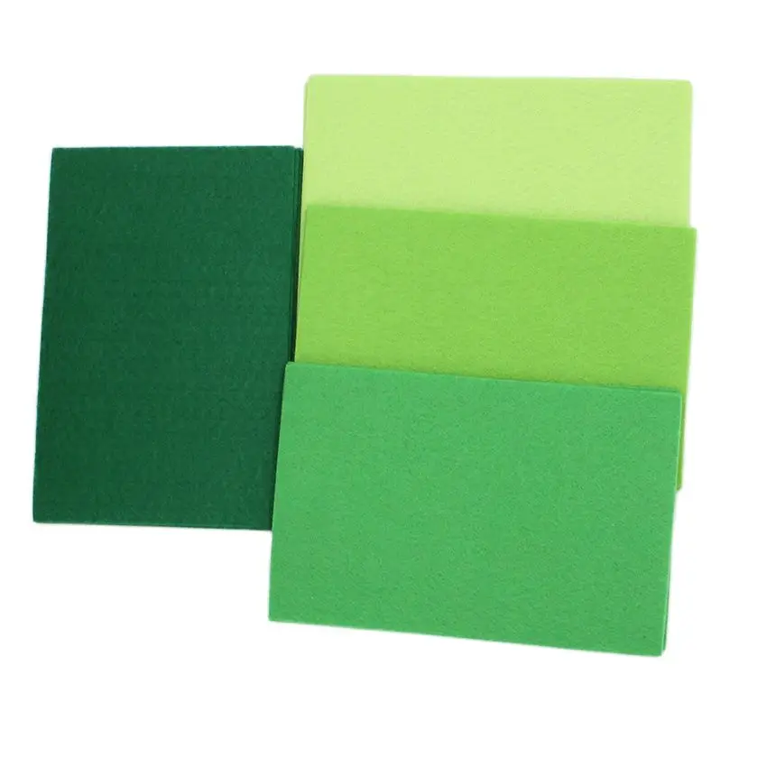 Green Series Felt Sheet For Sewing DIY Craft,Non-Woven Fabric, Polyester Cloth  20 Pcs/Lot  20*30CM