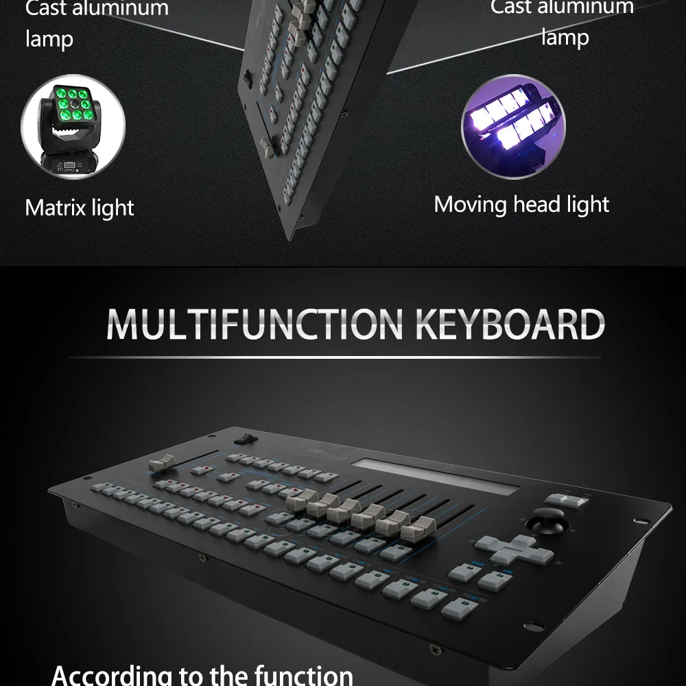 SHEHDS 1024 Controller/192 Konsole für Par Lighting Moving Head Licht International Standard DJ Disco Hochzeiten Konzerte – Detail 3