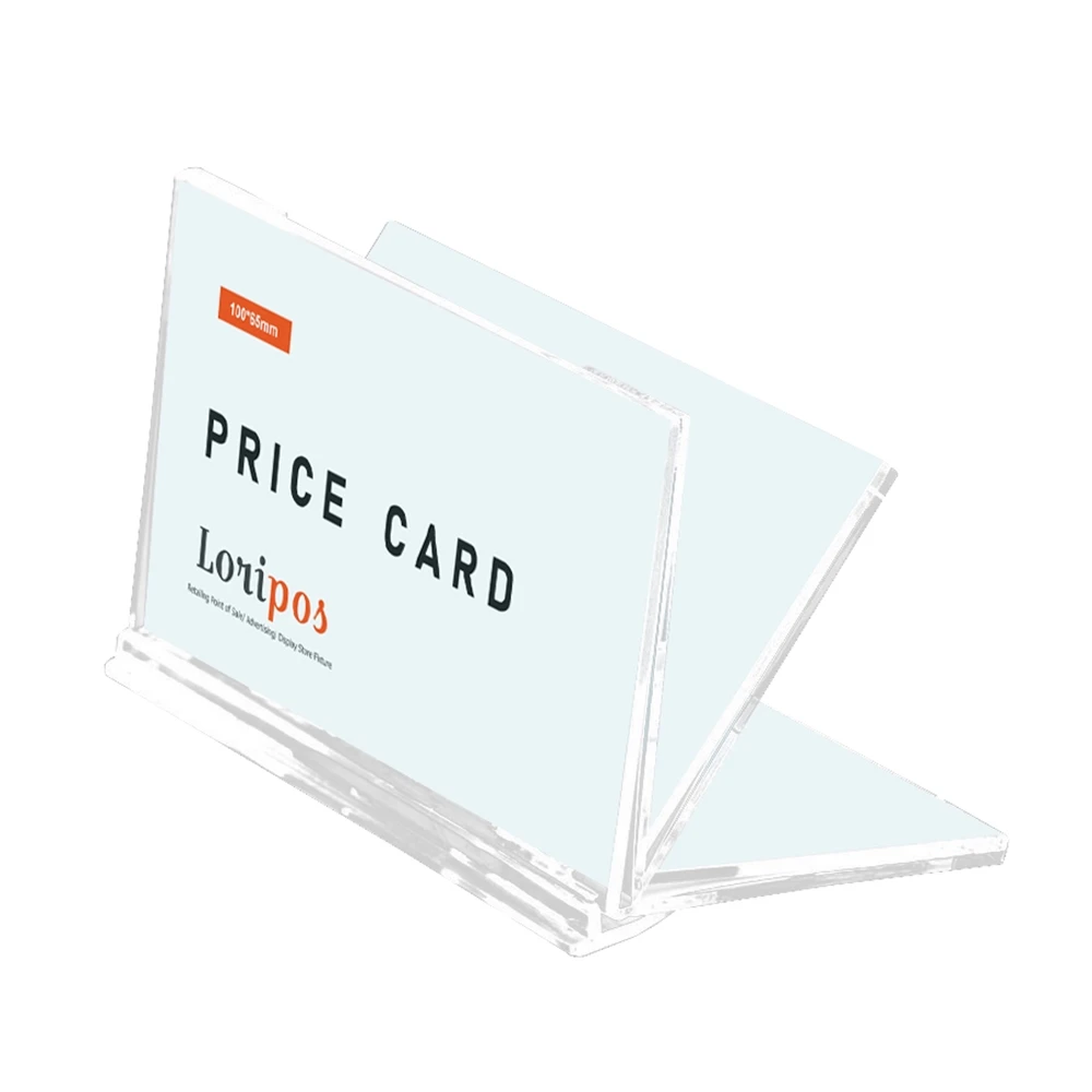 Ps Card Label Houder Clear L-Vorm Bureau Teken Houder Restaurant Menu Prijs Display Frame