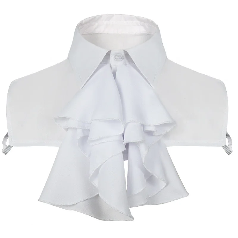 Jabot التعادل طوق الرقبة الفيكتوري زي Cravat الإكسسوار أنيقة للجنسين كشكش أسكوت تأثيري هالوين للكبار الرجال النساء