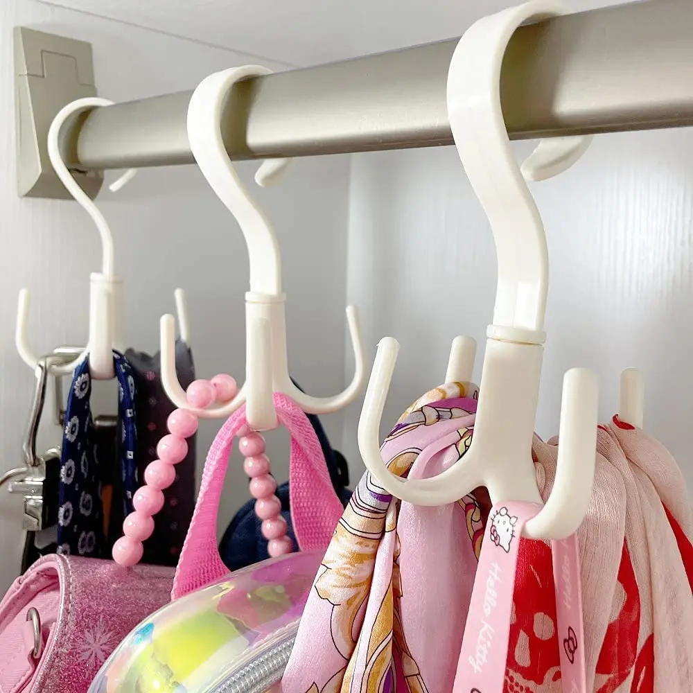 Belt Hangers for Closet Organizer, 360 Degree Rotating Closet Organizers with 4 Claws for Handbags Hats Scarf Tie Accessories