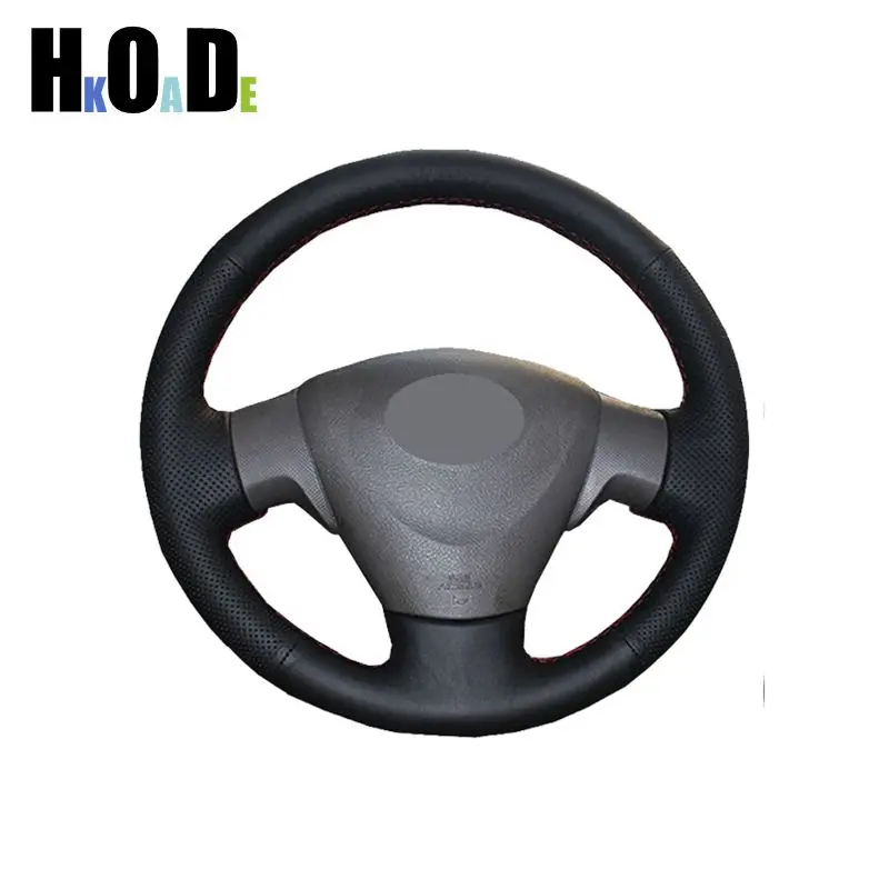 Car Steering Wheel Cover For Toyota Corolla 2006-2010 Matrix 2009 Auris 2007 2008 2009 Hand-sewn Black Microfiber leather