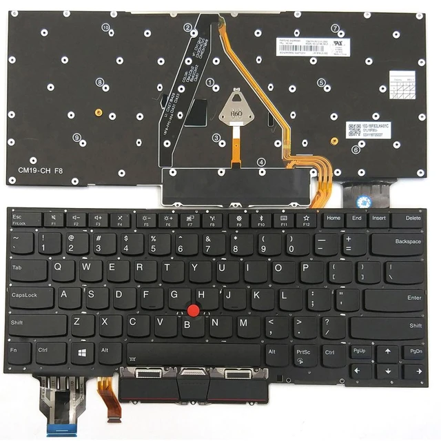 New For Lenovo Thinkpad X1 Carbon 7th Gen 2019 Type 20qd 20qe 20r1 20r2  Laptop Keyboard Us Backlit - Replacement Keyboards - AliExpress