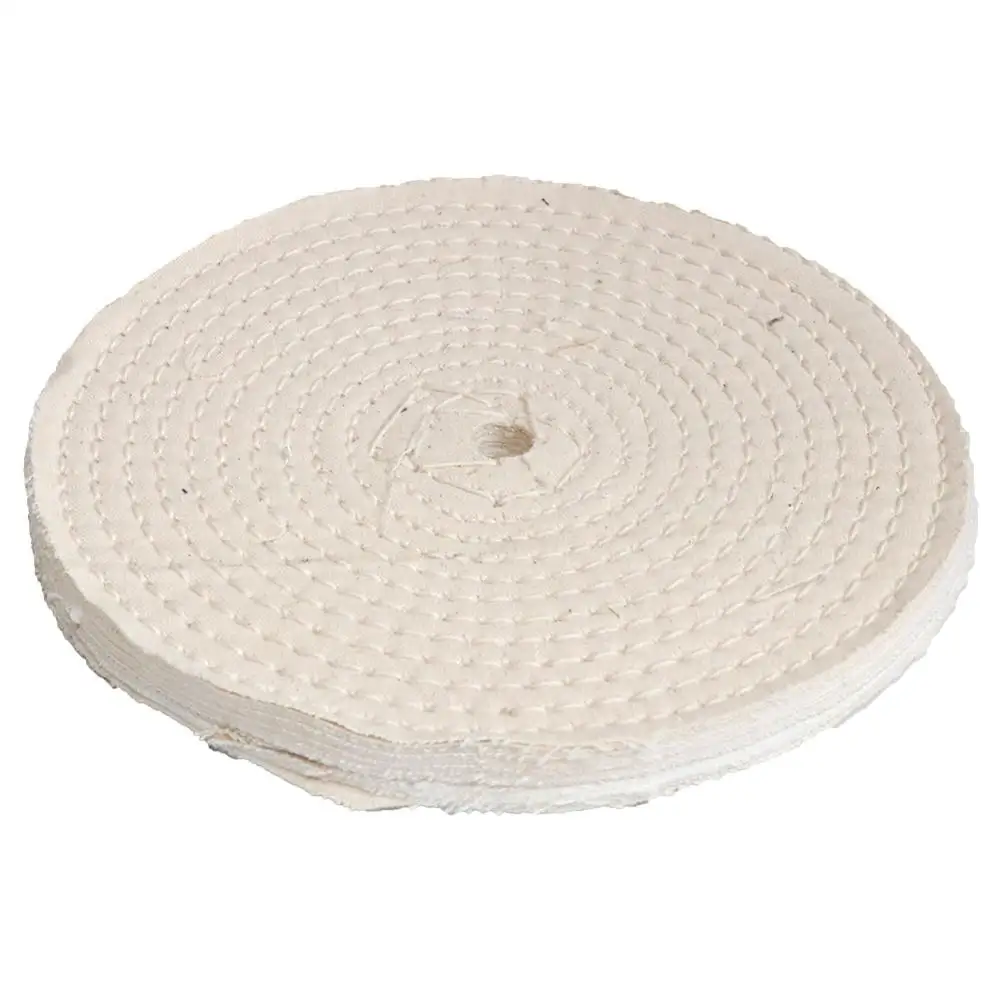 Roda de polimento de pano de algodão 3-8 com encaixe, roda de polimento para espelho matel de 75-200mm, 1 peça