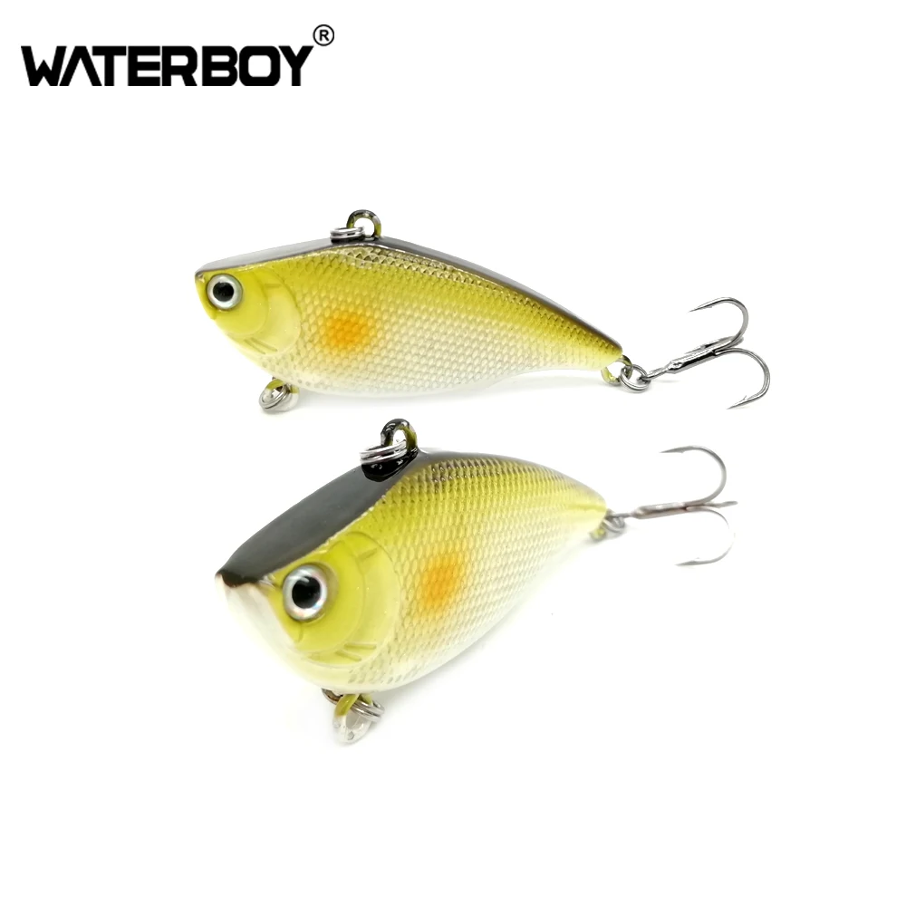 WATERBOY Winter Hard VIB Lures 5.5cm 10g Fishing Bait Treble Hooks Sinking Crankbait Wobber Fishing Tackle