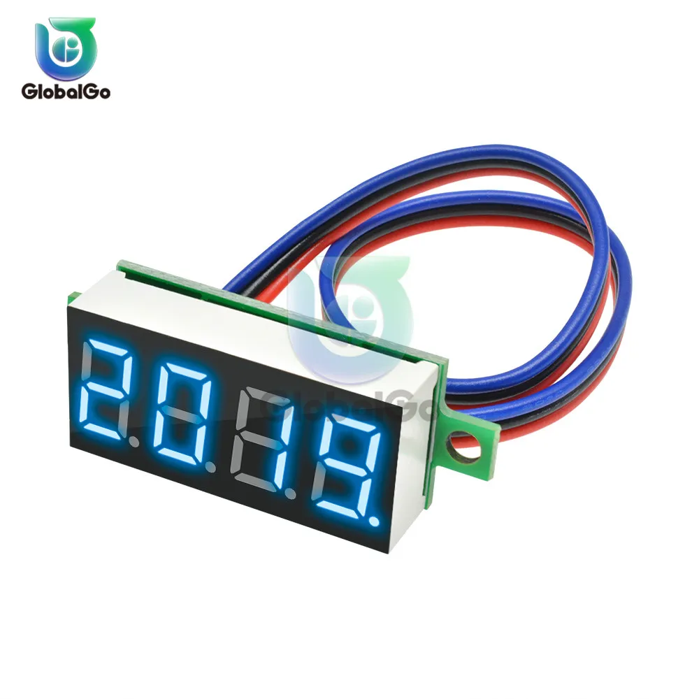 0.36 polegada mini dc led digital voltímetro 0-100v medidor de tensão carro auto motocicleta móvel power tensão tester detector ferramenta 12v