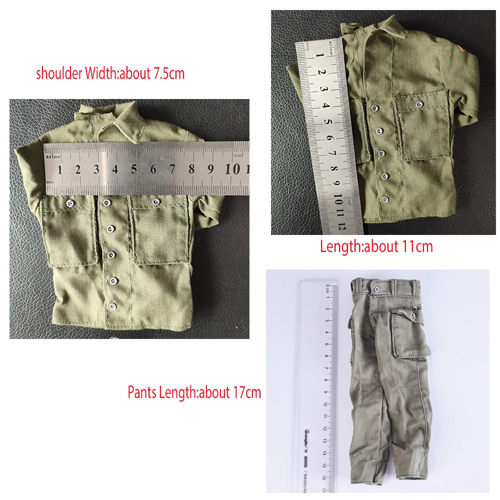 1:6 Soldier 12IncBody DML Veyron WWII US Army Shirt Armband Military Uniform US Soldier Clothes Suit Green Rangers Jacket Coat