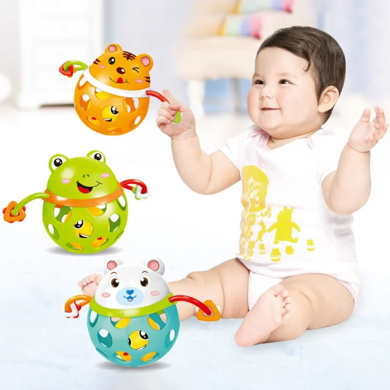 Newborns Baby Rattles Animal Educational Toys for 0 12 Months Infant Cartoon Tumbler Teether Toys Developmets Children Rattles