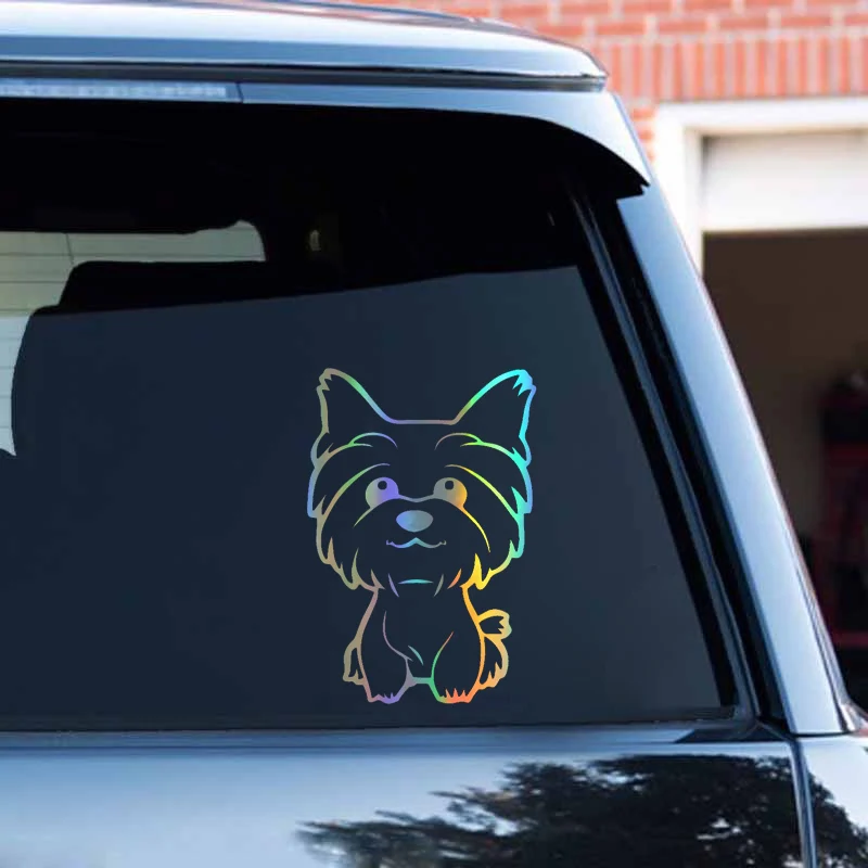 Car Sticker Yorkie Yorkshire Terrier Doggy Decals Stickers on Car Reflective Motorcycle Car Styling 10.8X16CM